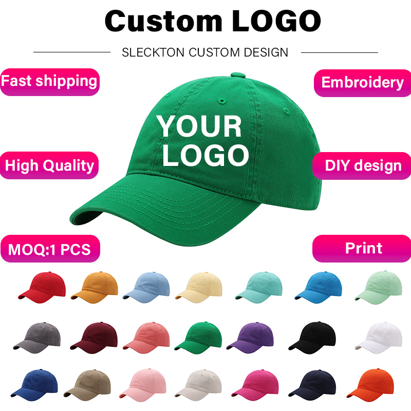 Embroidery Design Logo - SLECKTON Casquette de baseball personnalisée Mode