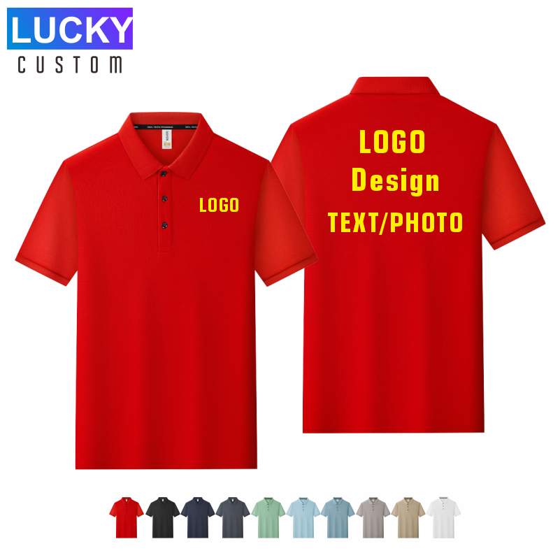 Embroidery Design Logo - Polo de sport respirant à manches