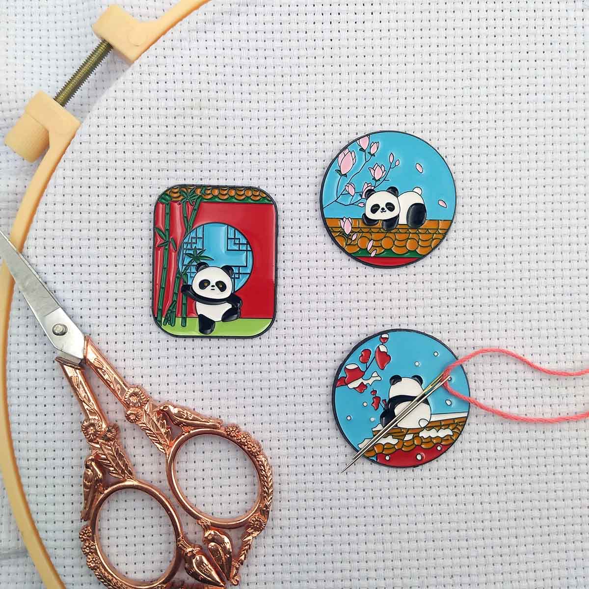 Needle Minder Magnet - Aiguille magnétique Panda mignon pour point