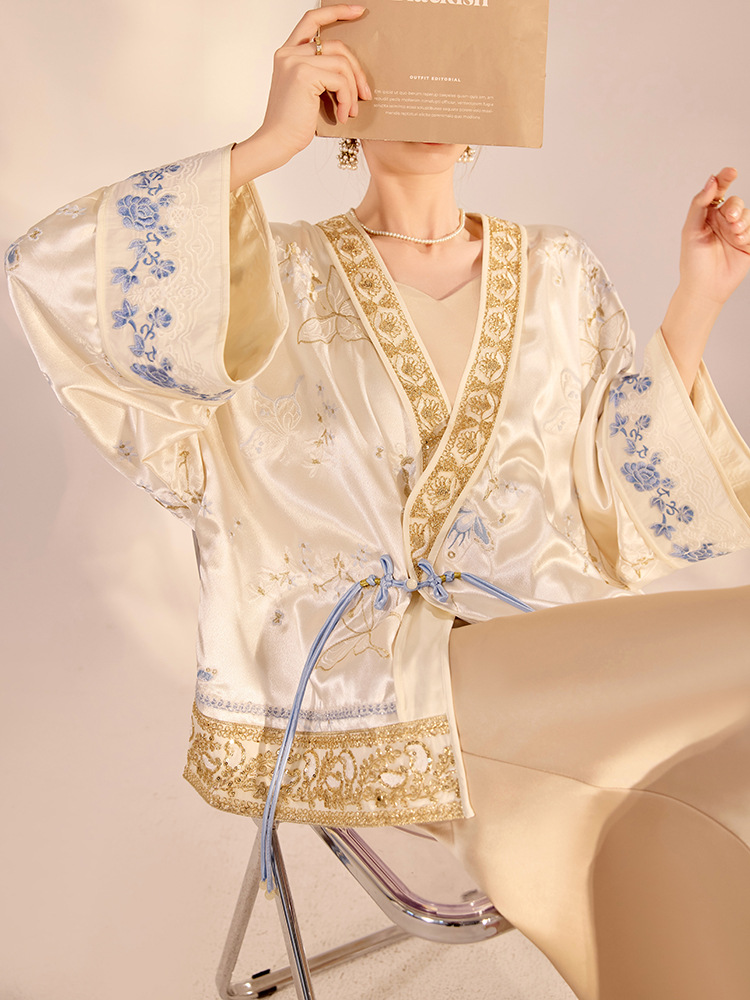 Embroidery Origin - Nouvelle veste de luxe ample brodée