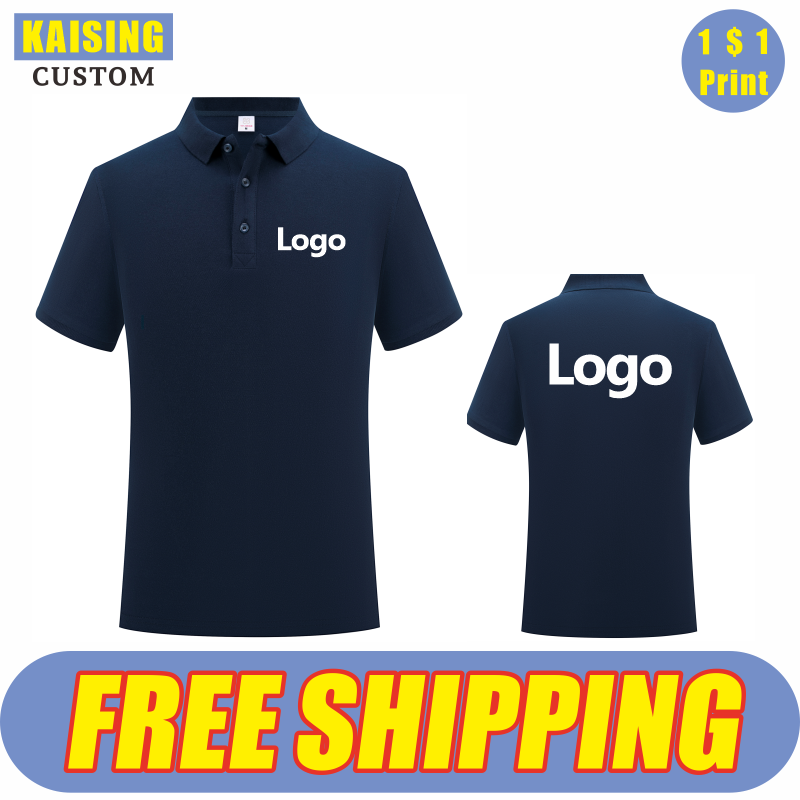 Embroidery Design Logo - KAISING Polo en pur coton de
