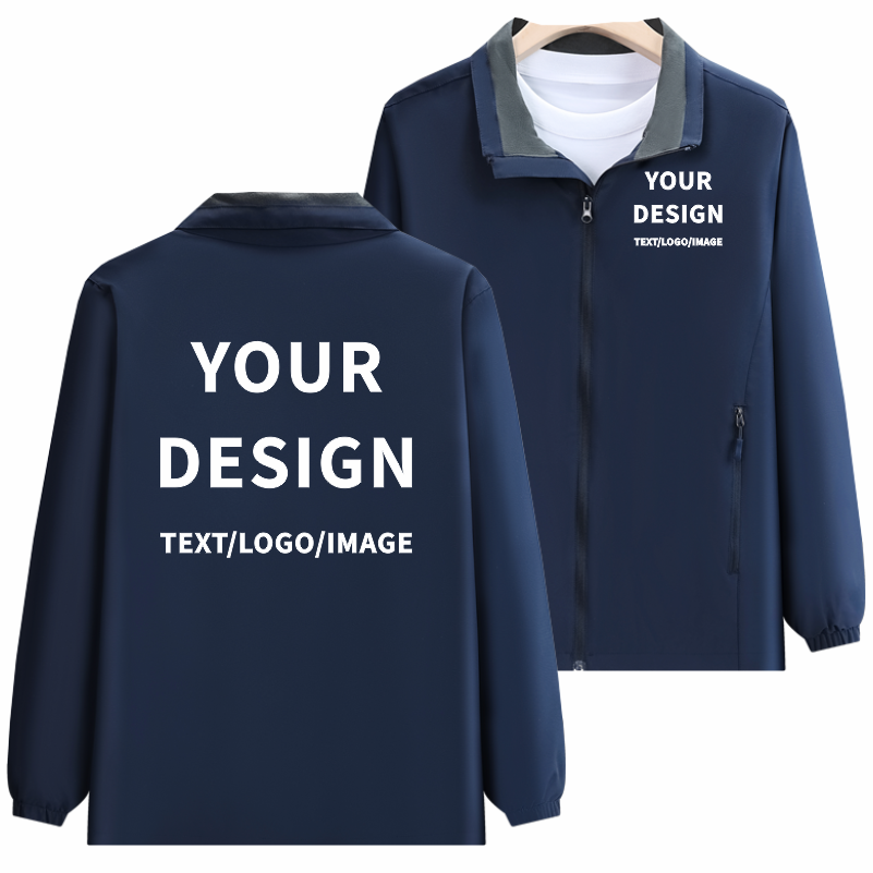 Embroidery Design Logo - Veste de couleur unie à la