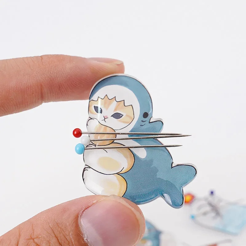 Needle Minder Magnet - Aiguille acrylique chat mignon, 1 pièce,