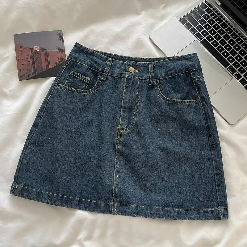 Embroidery Origin - Ensemble jupe en jean Y2K :