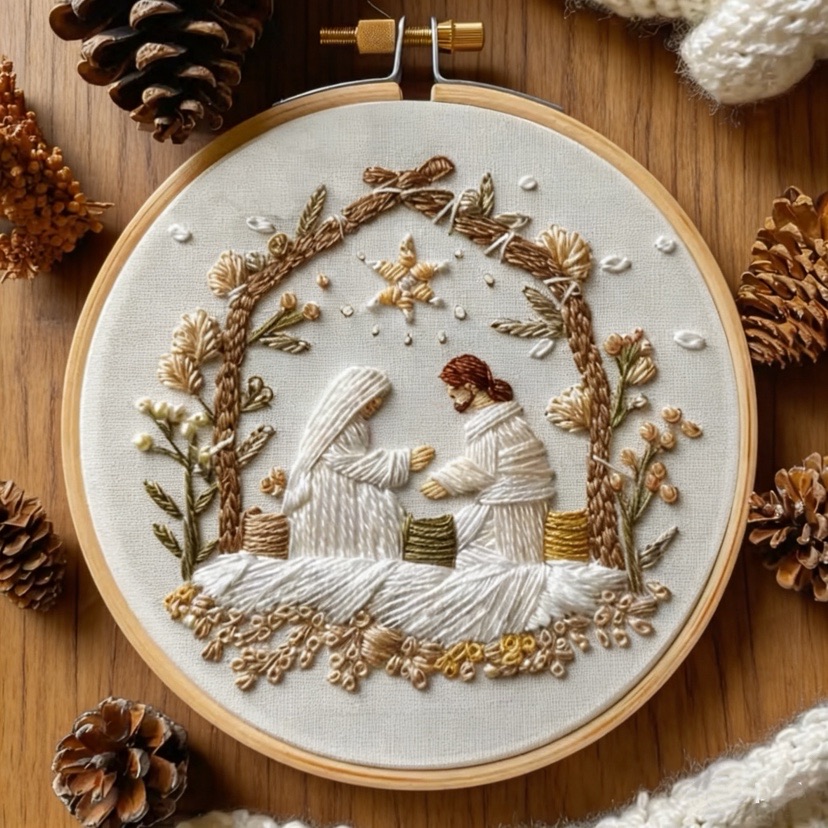Embroidery Jesus - Kit de broderie de noël de