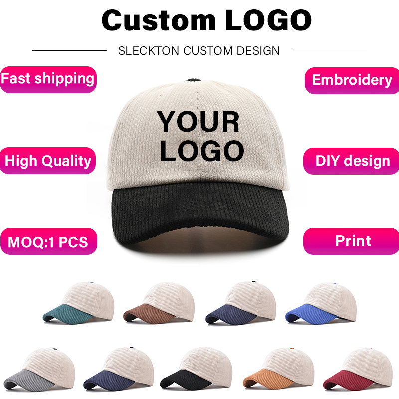 Embroidery Design Logo - SLECKTON Logo Casquette de baseball personnalisée