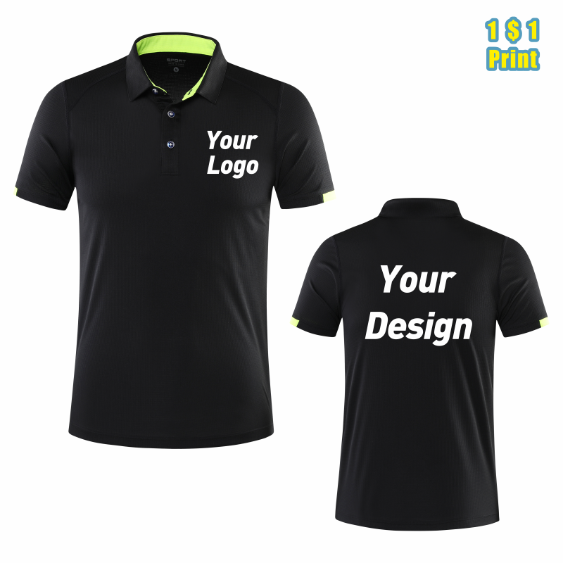 Embroidery Design Logo - Polo de sport respirant à séchage