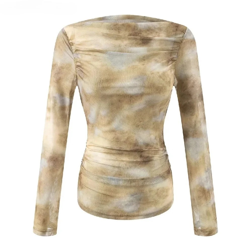 Embroidery Origin - T-shirt sexy 2025 à imprimé tie-dye