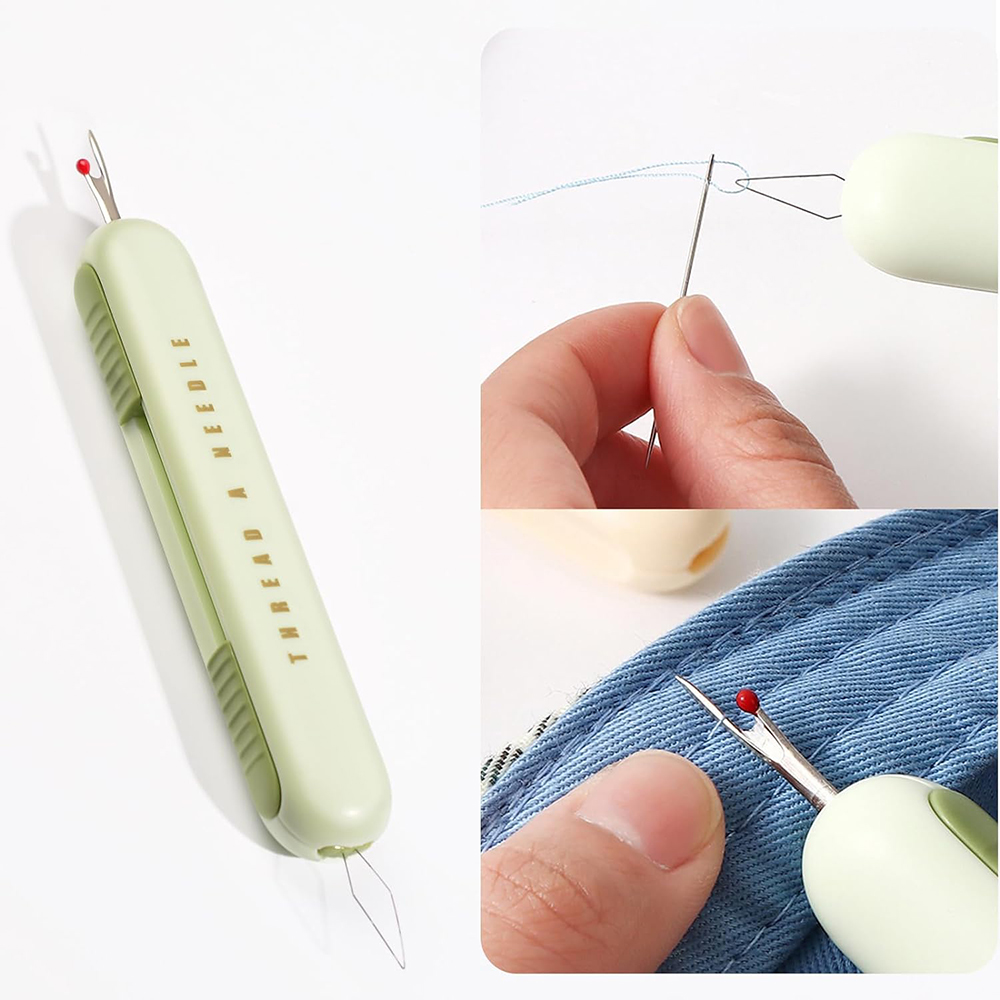 Embroidery Removal Tool - Enfile-aiguille 2 en 1, découseur de
