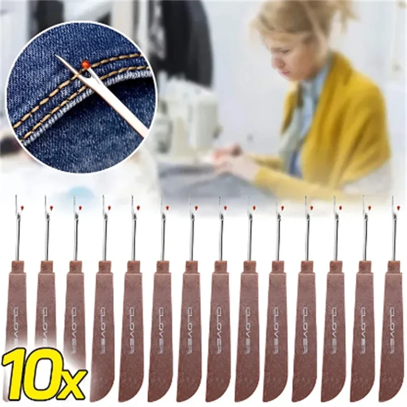 Embroidery Removal Tool - Coupe-fil en acier, manche en bois