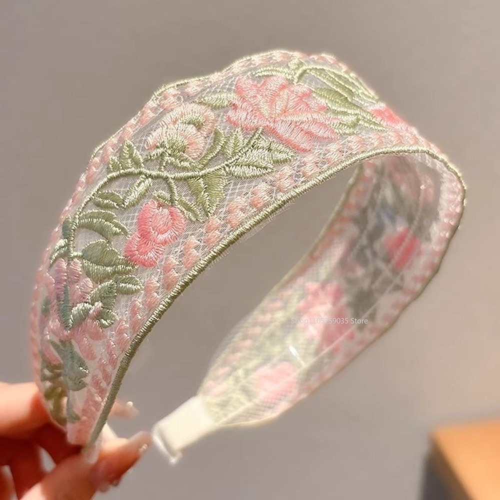 Embroidery Hooping - Nouveau serre-tête élégant en dentelle brodée