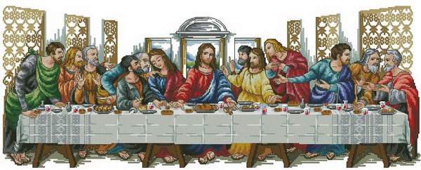 Embroidery Jesus - Dernière cène jésus kit de couture