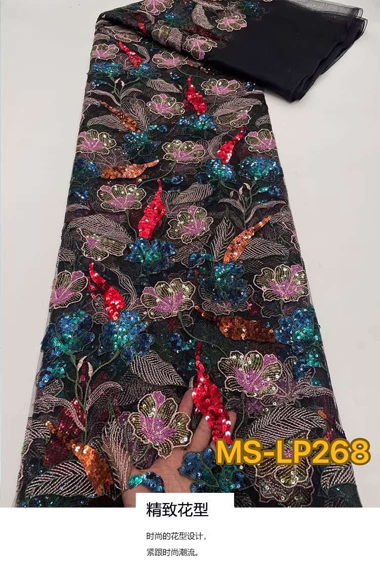 Embroidery Web - Tissu en maille douce de 1