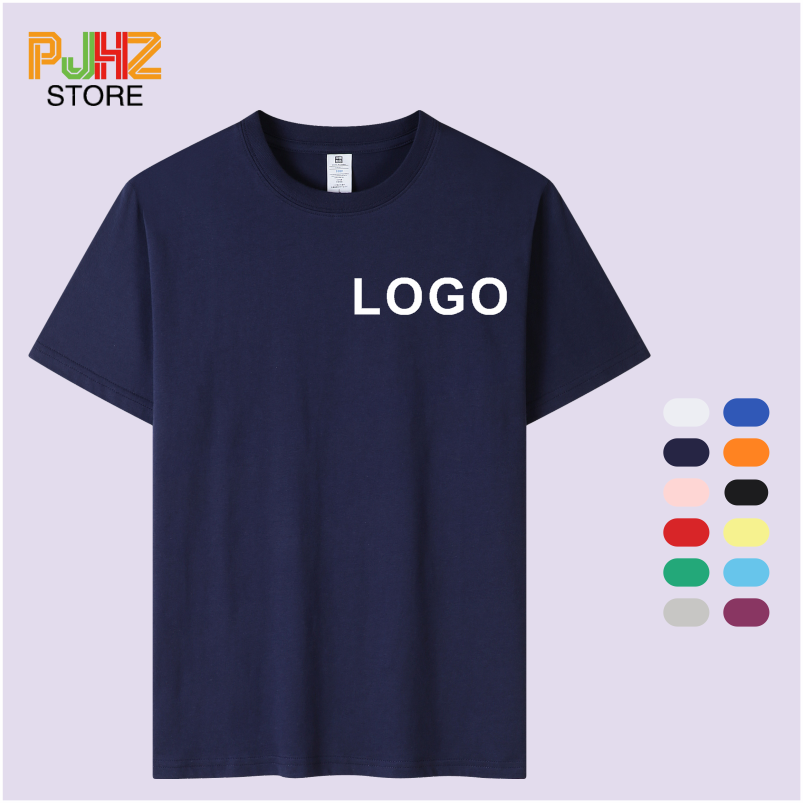 Embroidery Design Logo - 100% coton T-shirt Logo personnalisé col