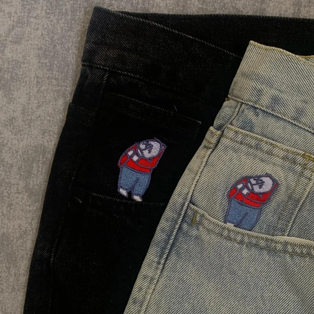 Jean Baggy brodé rétro Punk Ro - Embroidery On Jeans avis et prix