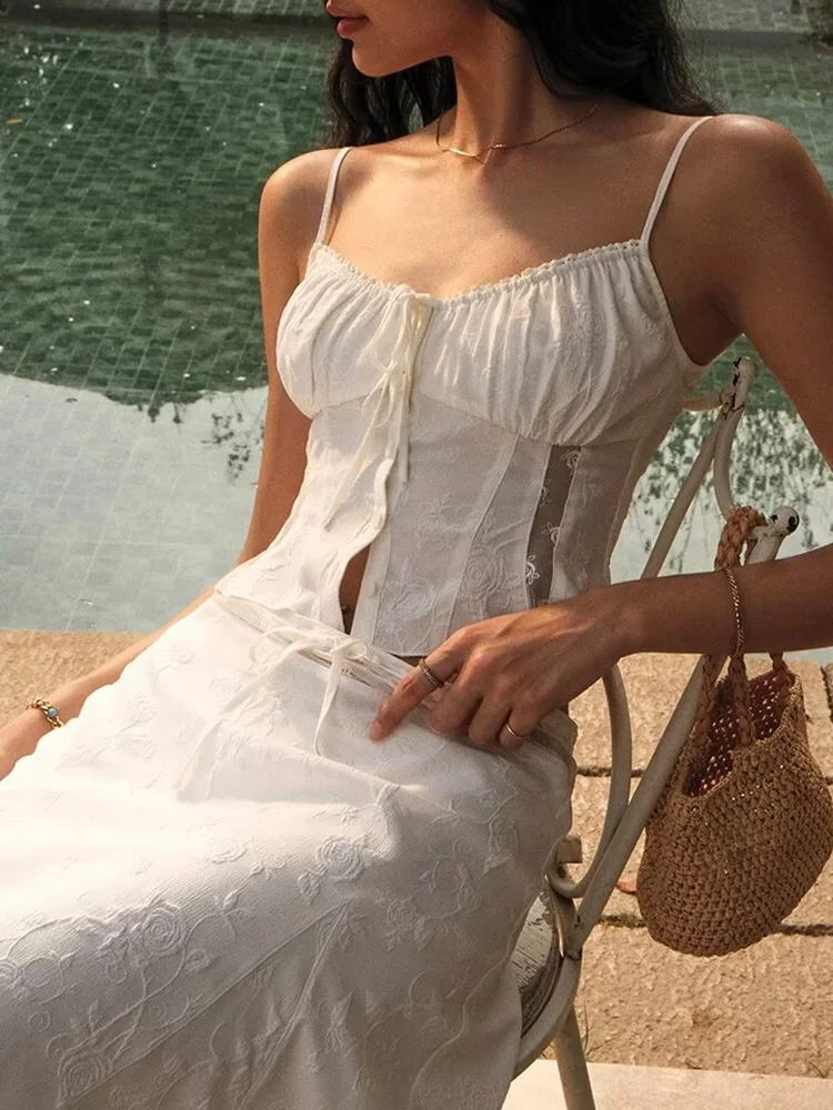 Chicheca-Ensemble de robe et j - Embroidery Skirt avis et prix