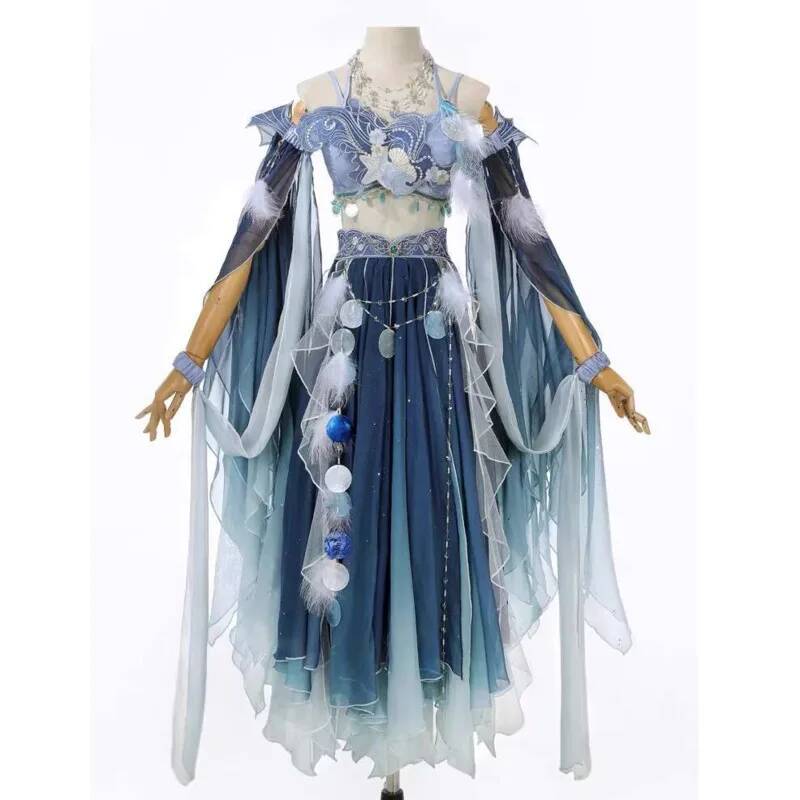 Robe bleue exotique à broderie - Embroidery Skirt avis et prix