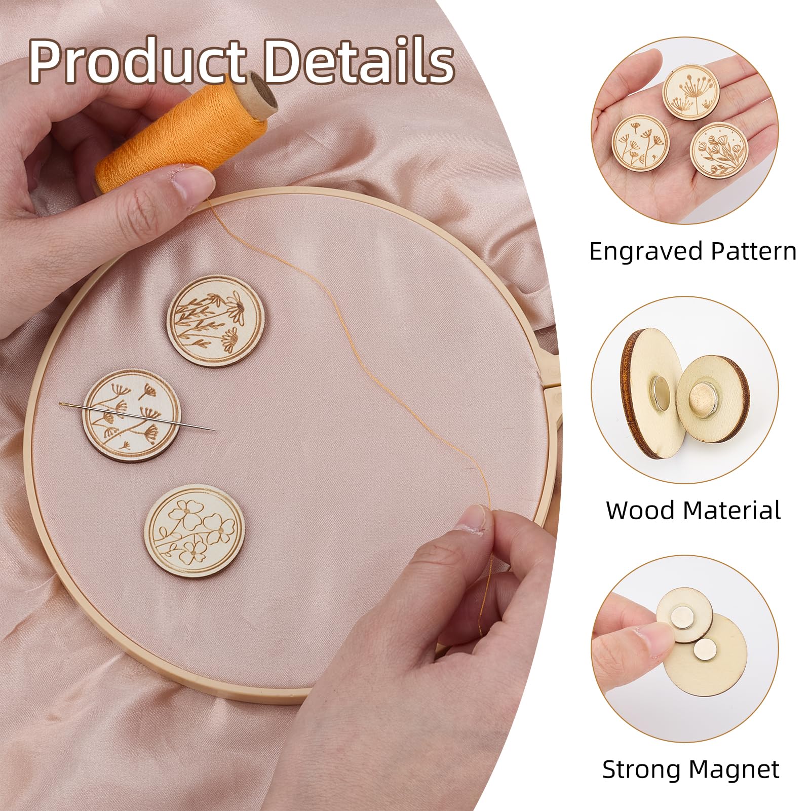 2 pièces/ensemble rond magnéti - Needle Minder Magnet avis et prix