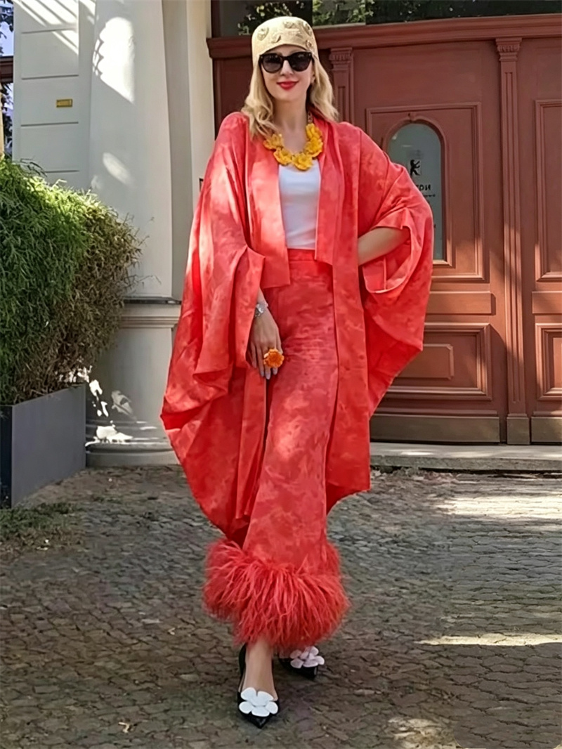 Kimono en satin jacquard flora - Embroidery Origin avis et prix