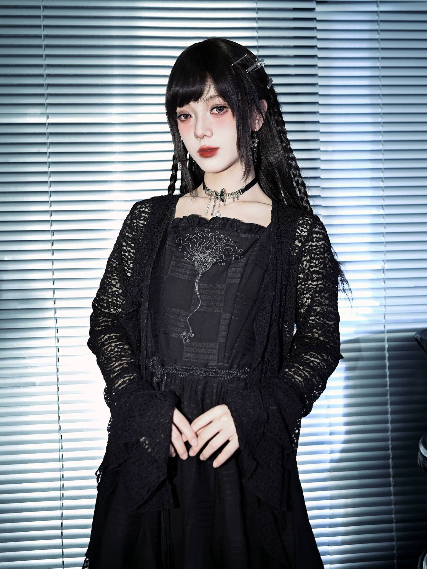 Nouvelle Robe Longue Noire Dou - Embroidery Skirt avis et prix