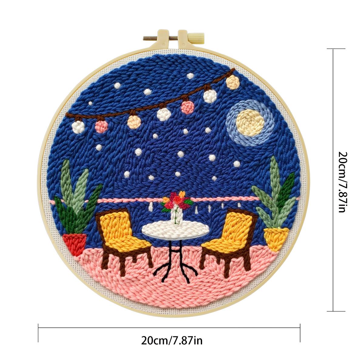 Kit de broderie au poinçon 20x - Printed Embroidery Kit avis et prix