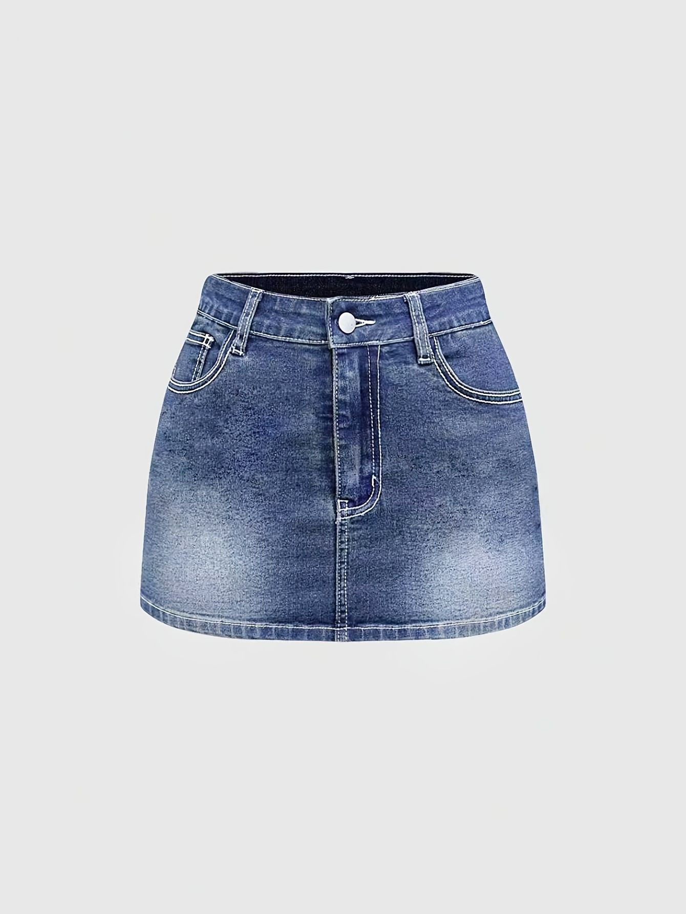 Nouvelle jupe mini en jean bro - Embroidery Skirt avis et prix
