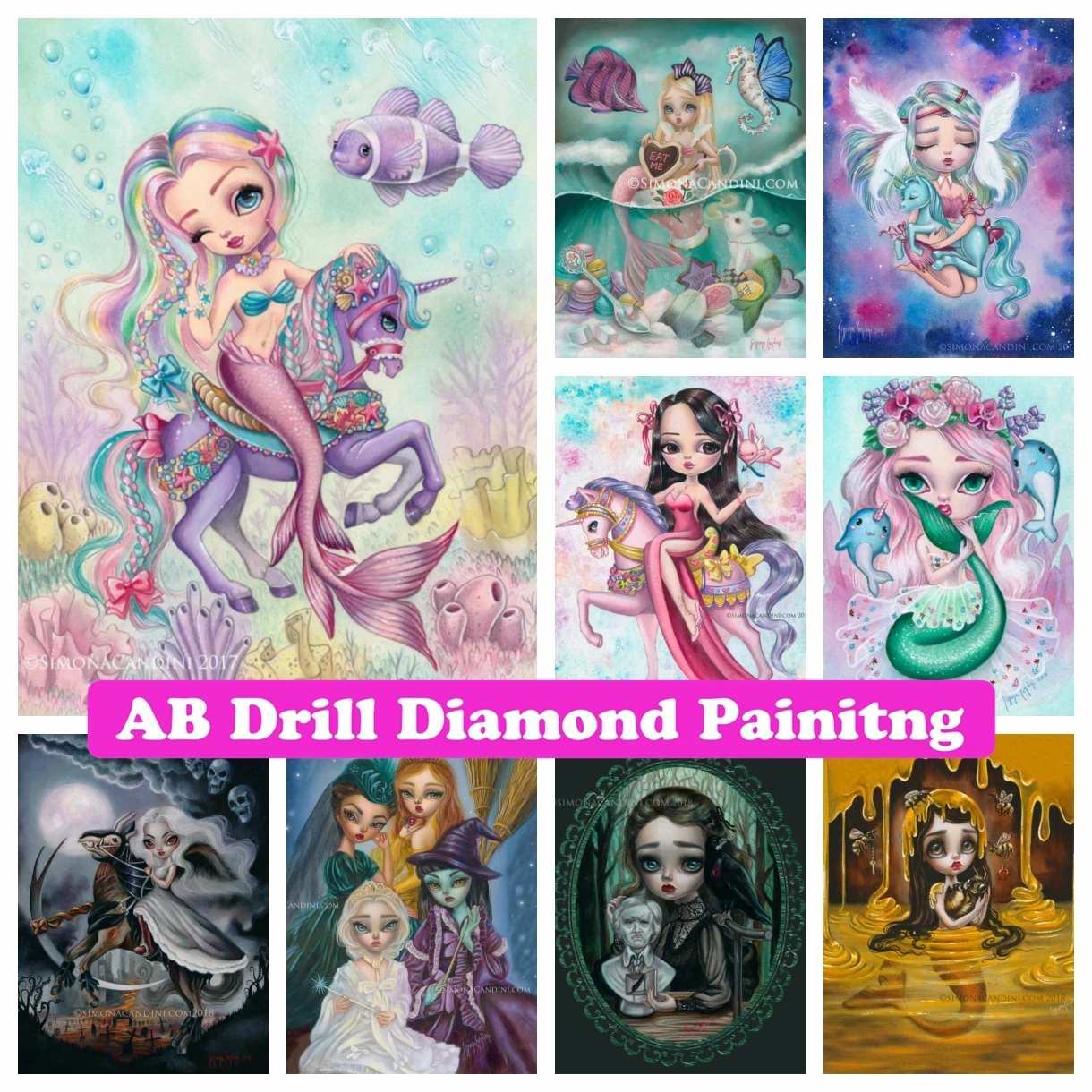 Big Eye Girl AB Drill Diamond  - Embroidery Bali avis et prix