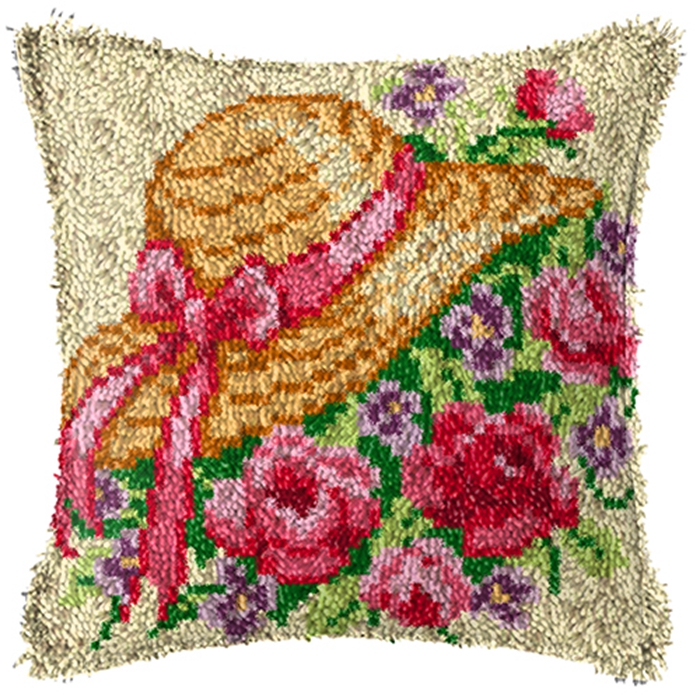 Smyrna fleur loquet crochet Ki - Printed Embroidery Kit avis et prix