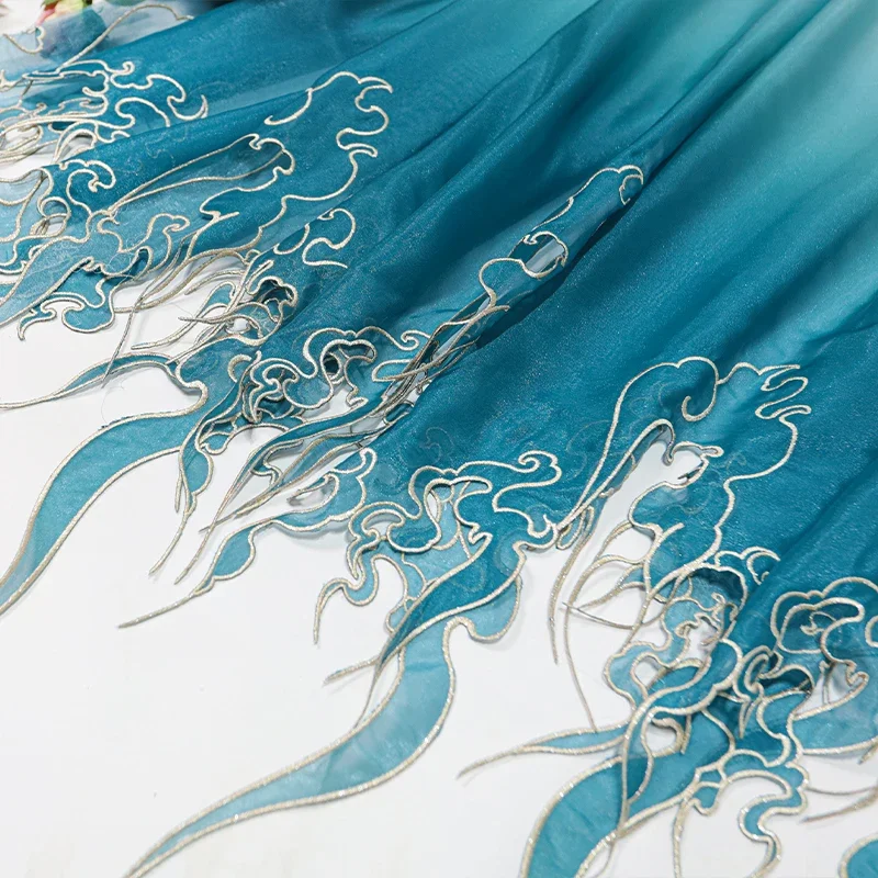 Tissu à dégradé de feuilles de - Embroidery Skirt avis et prix