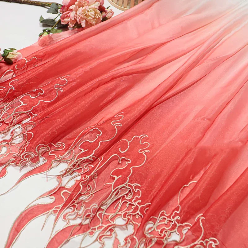 Tissu à dégradé de feuilles de - Embroidery Skirt avis et prix