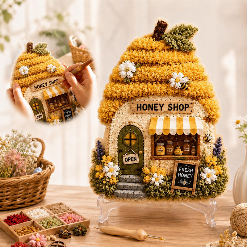 Kit DIY Poke Art Maison Champi - Embroidery Origin avis et prix