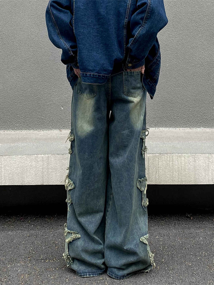 2026 Ropa Y2K Streetwear Jean  - Embroidery On Jeans avis et prix