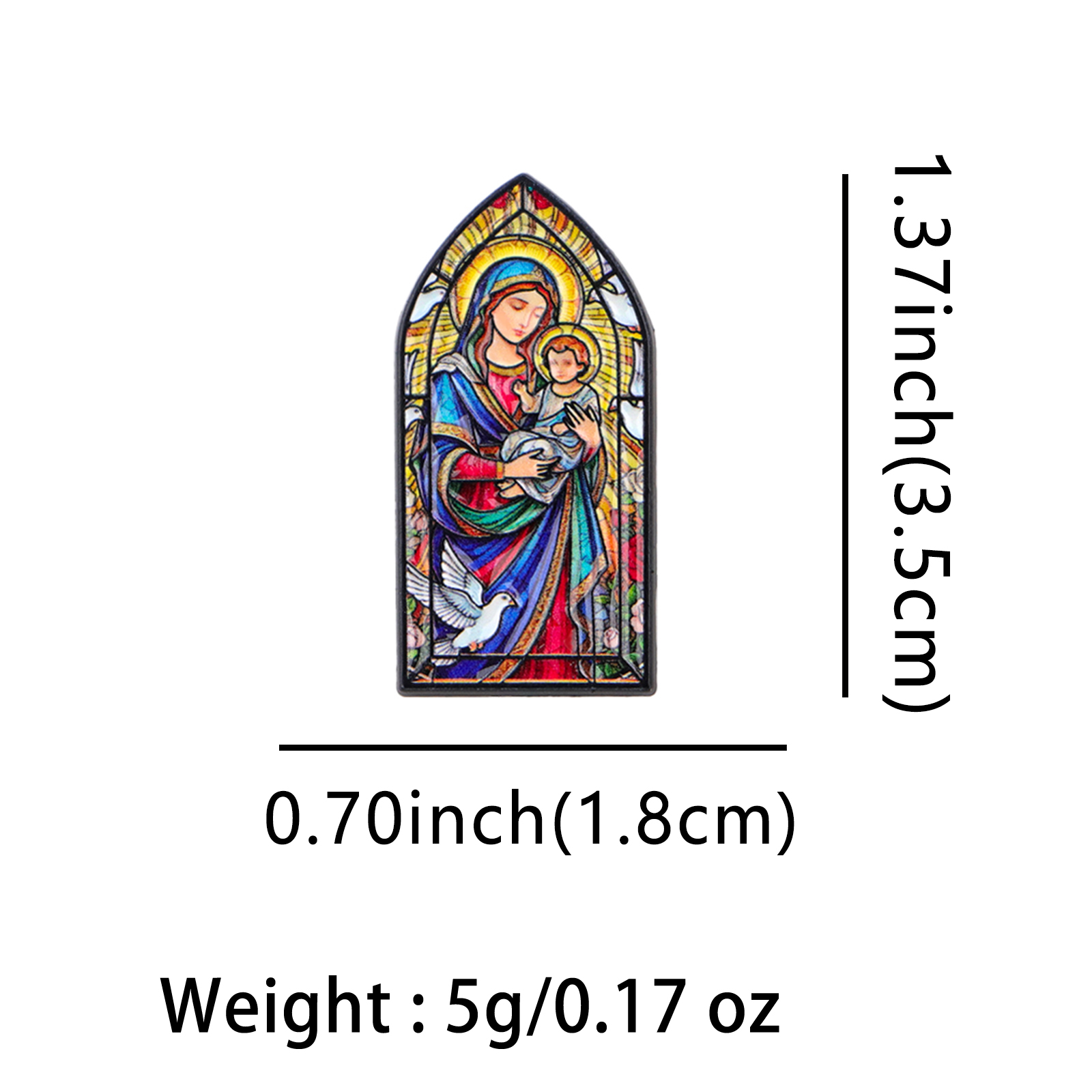 Broches vintage Vierge Marie J - Embroidery Jesus avis et prix