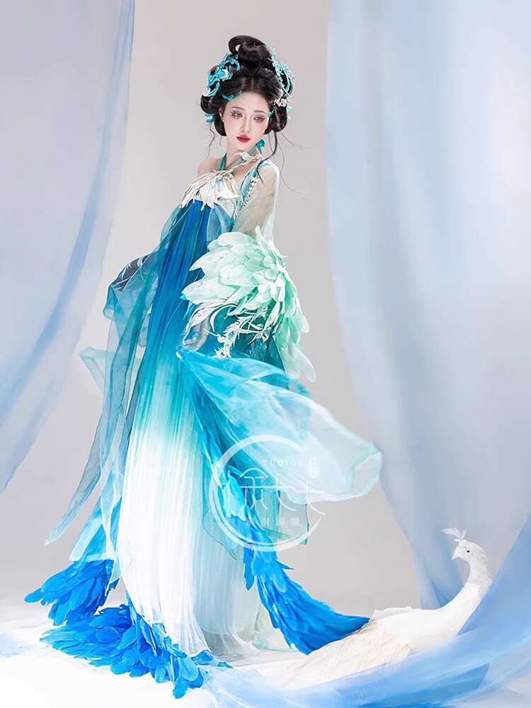 Nouveau paon Hanfu femmes mode - Embroidery Skirt avis et prix